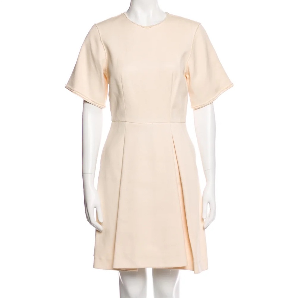 3.1 Phillip Lim pleated A-Line Dress knee length crew neck short sleeve